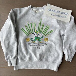 Vintage University Of Notre Dame Fighting Irish Football Sweatshirt, NCAA Shirt